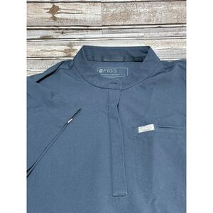 Figs Women's‎ Scrubs Top Zip Slate EUC Size Small
